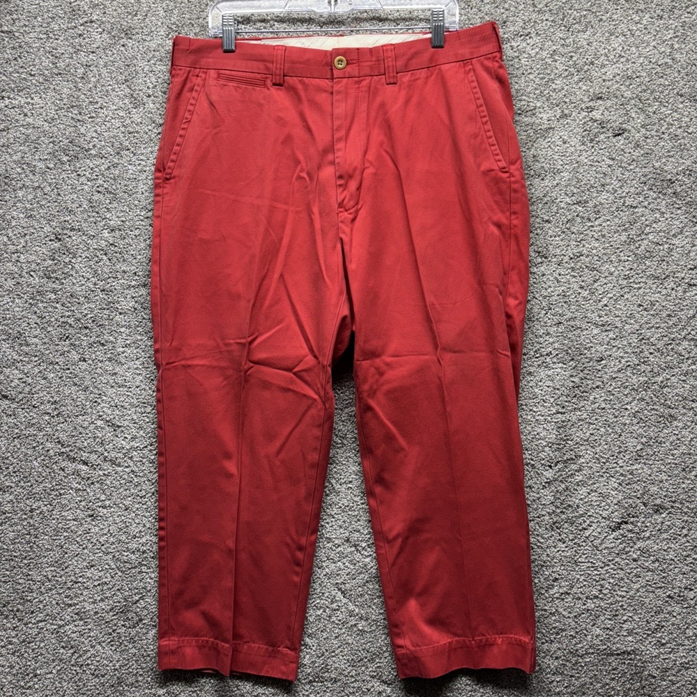 Polo Ralph Lauren Golf Pants Mens 36x28 S Vintage GI‎ Pant Red Salmon Flat Chino